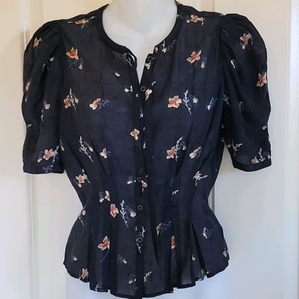 Joie "Issane" Floral Blouse Top - XXS